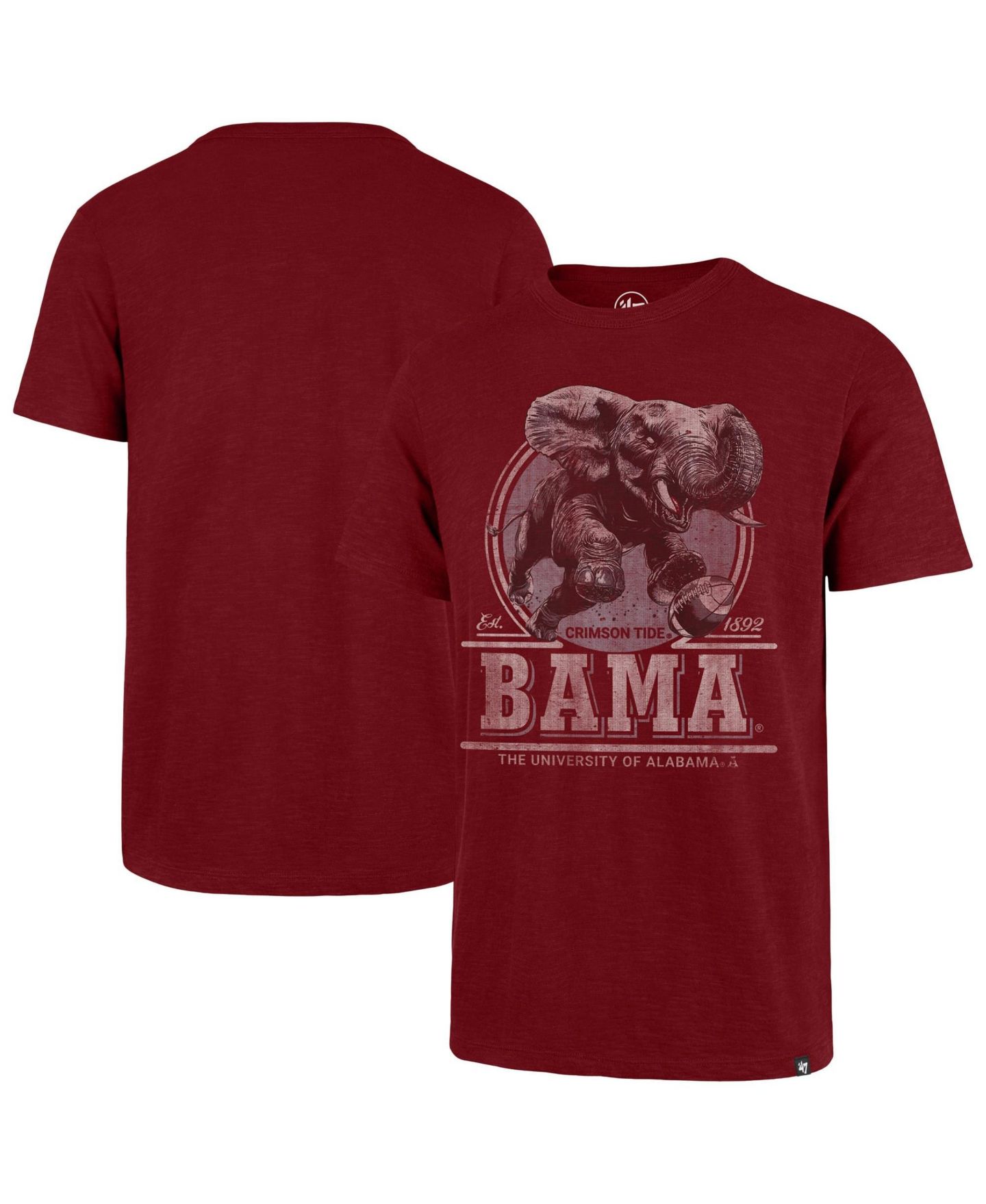 Мужская футболка '47 Brand Crimson Alabama Crimson Tide Emblem Mark Scrum — фото 1