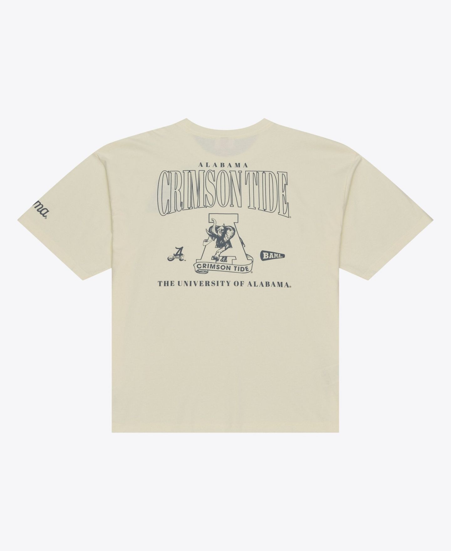 Мужская футболка Mitchell & Ness Mitchell Ness Cream Alabama Crimson Tide Oversized Heritage Hue — фото 2