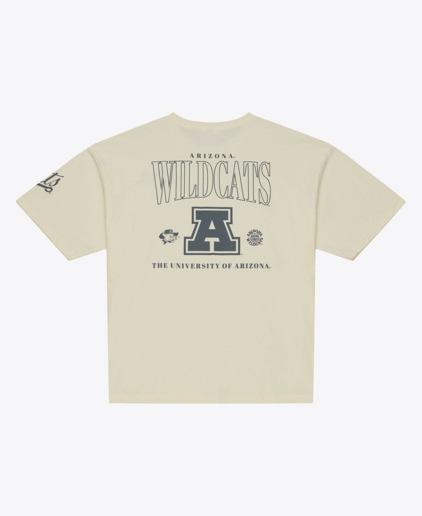 Мужская футболка Mitchell & Ness Cream Arizona Wildcats Oversized Heritage Hue — фото 2