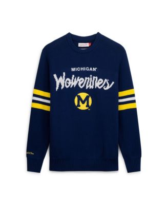 Men's Navy Michigan Wolverines Head Coach Sweater