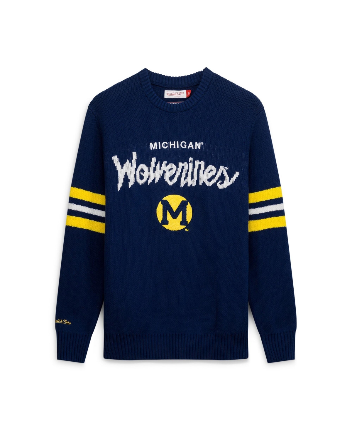 Mitchell & Ness Men's Navy Michigan Wolverines Head Coach Sweater - Navy