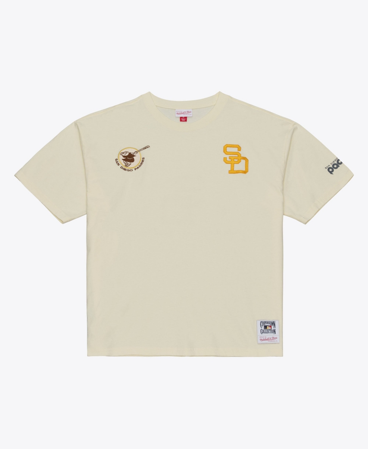 Mitchell & Ness Men's Cream San Diego Padres Heritage Hues Oversized T-Shirt - Cream
