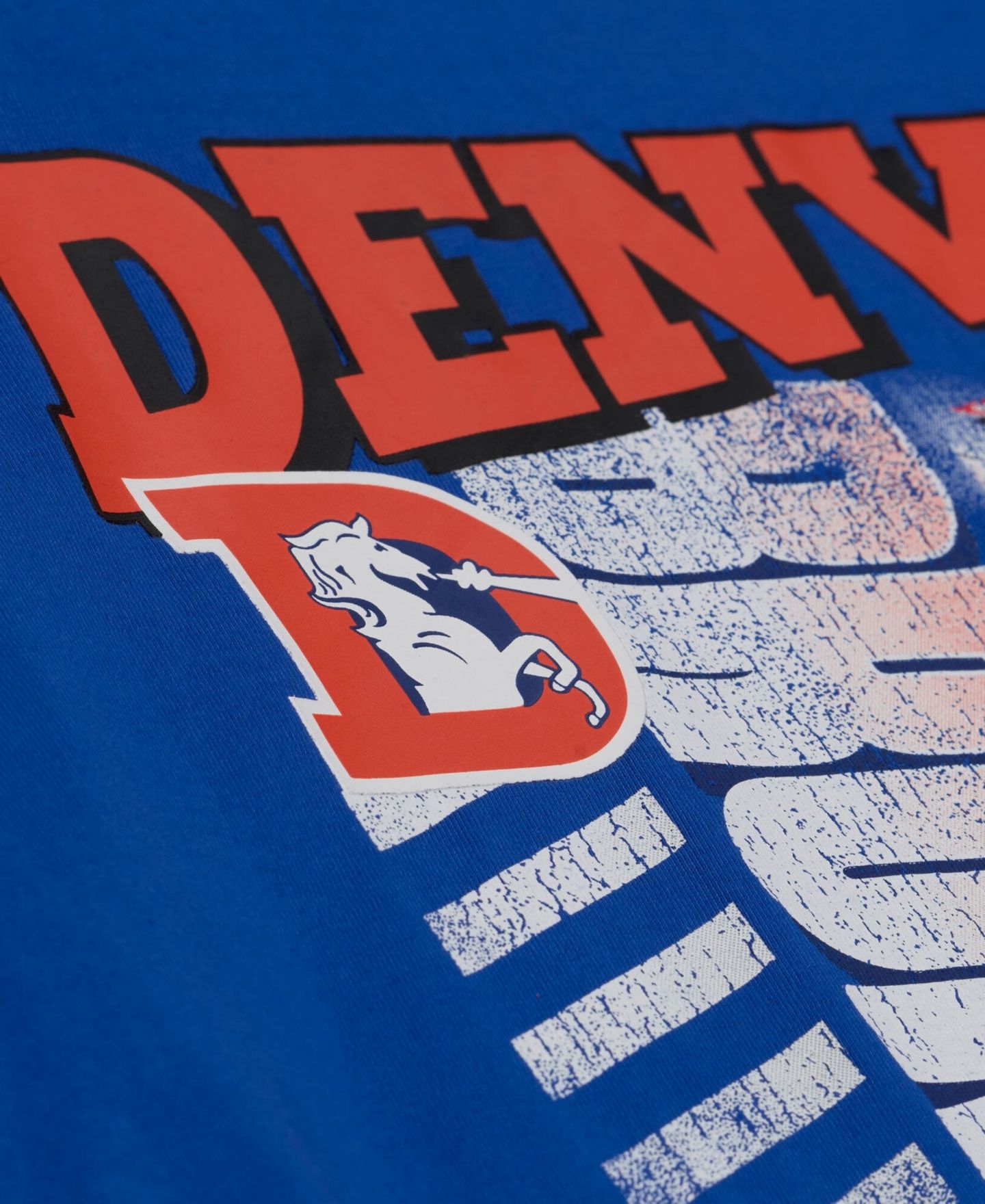 Мужская футболка Mitchell & Ness Royal Denver Broncos Core Essentials Street Graphic — фото 4