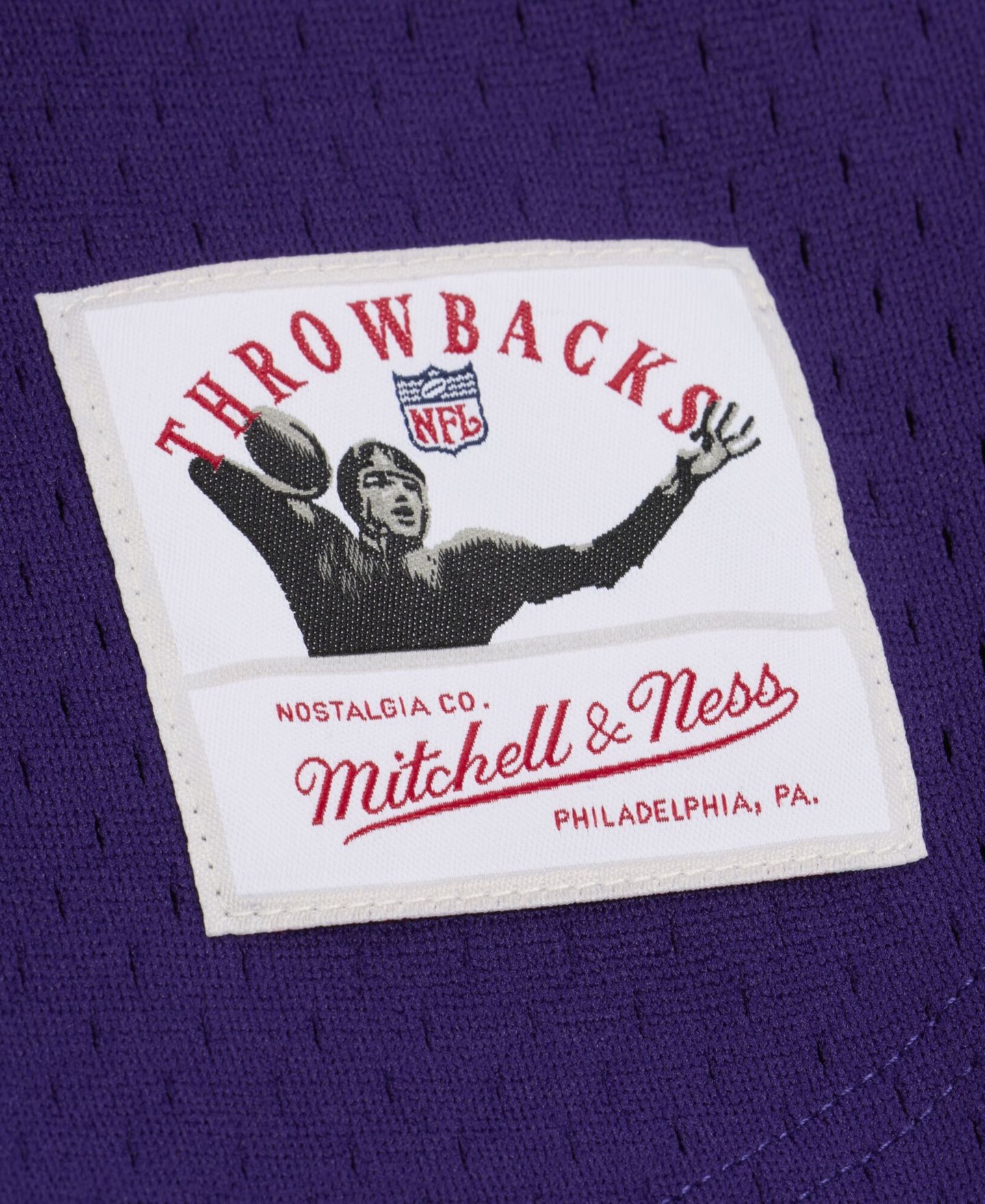 Мужской топ Mitchell & Ness Ray Lewis Purple Baltimore Ravens Retired Player Name & Number Mesh — фото 5