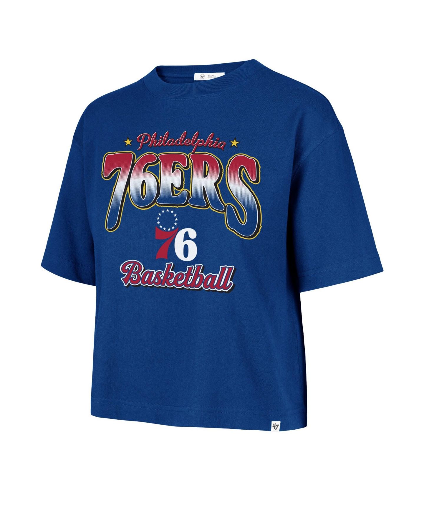 Женская футболка '47 Brand Royal Philadelphia 76ers Vibe Check Reed City — фото 2