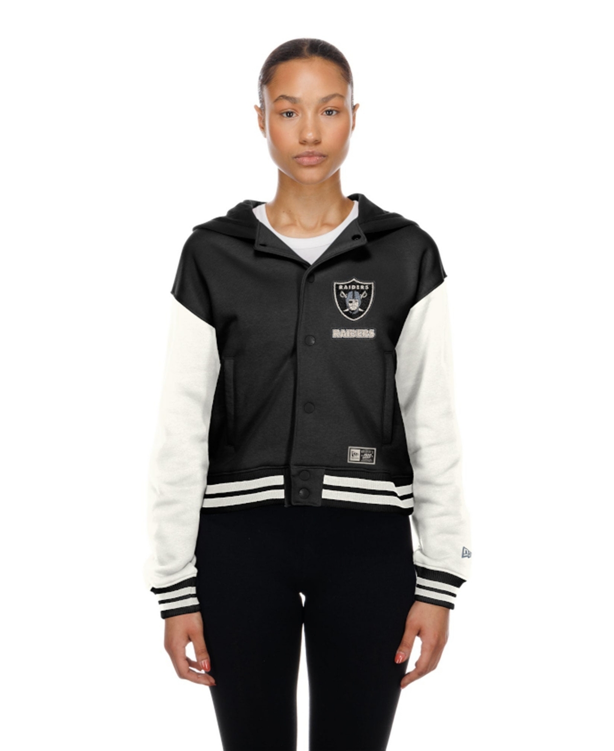 New Era Women's Las Vegas Raiders Black Throwback Full-Snap Hooded Jacket - Black