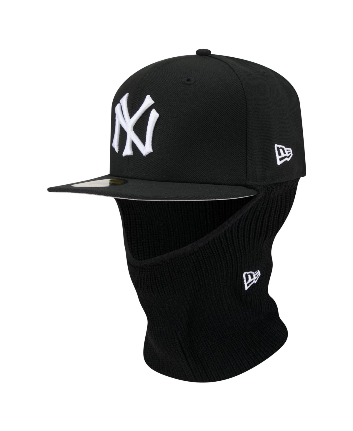 New Era Men's Black New York Yankees Ski Mask 59FIFTY Fitted Hat - Black