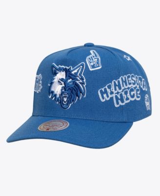 Men's and Women's Blue Minnesota Timberwolves Hardwood Classics Downtown Doodle Pro Snapback Hat