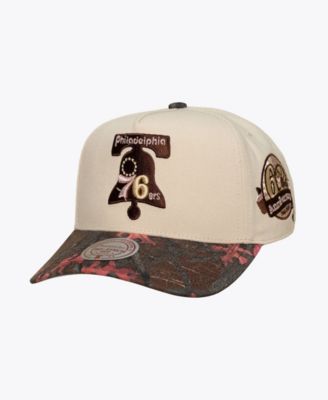 Men's and Women's Cream Philadelphia 76ers Hardwood Classics Fall Pink Pro Snapback Hat