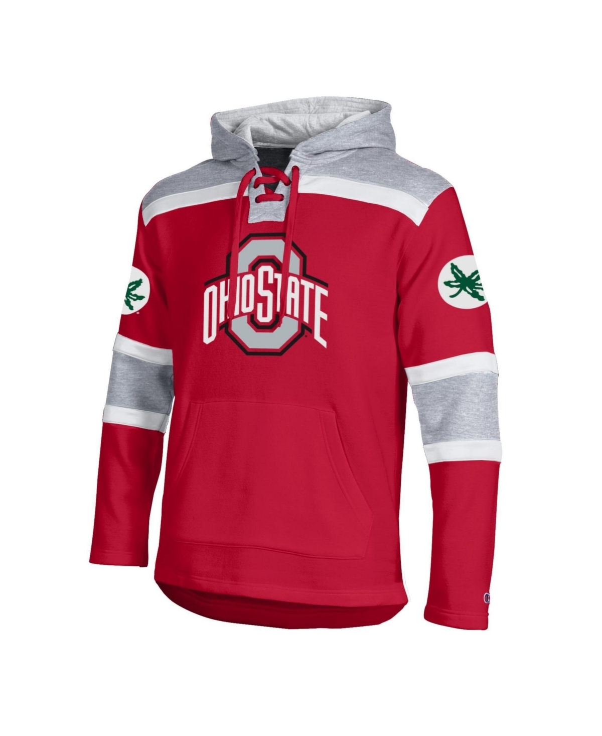 Champion Men's Scarlet Ohio State Buckeyes Lacer Fleece Hoodie - Scarlet