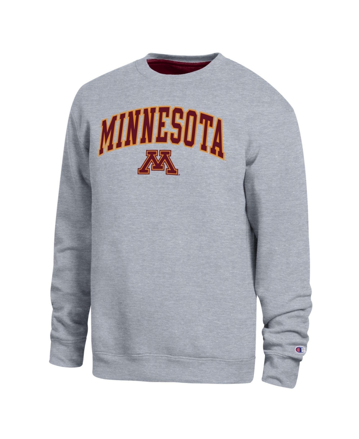 Champion Men's Heather Gray Minnesota Golden Gophers Arch Sweatshirt - Heather Gray