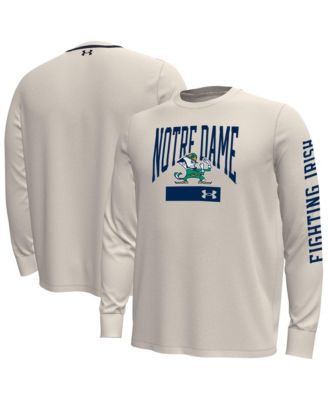 Men's Cream Notre Dame Fighting Irish Gameday Motion Heavyweight Long-Sleeve T-Shirt