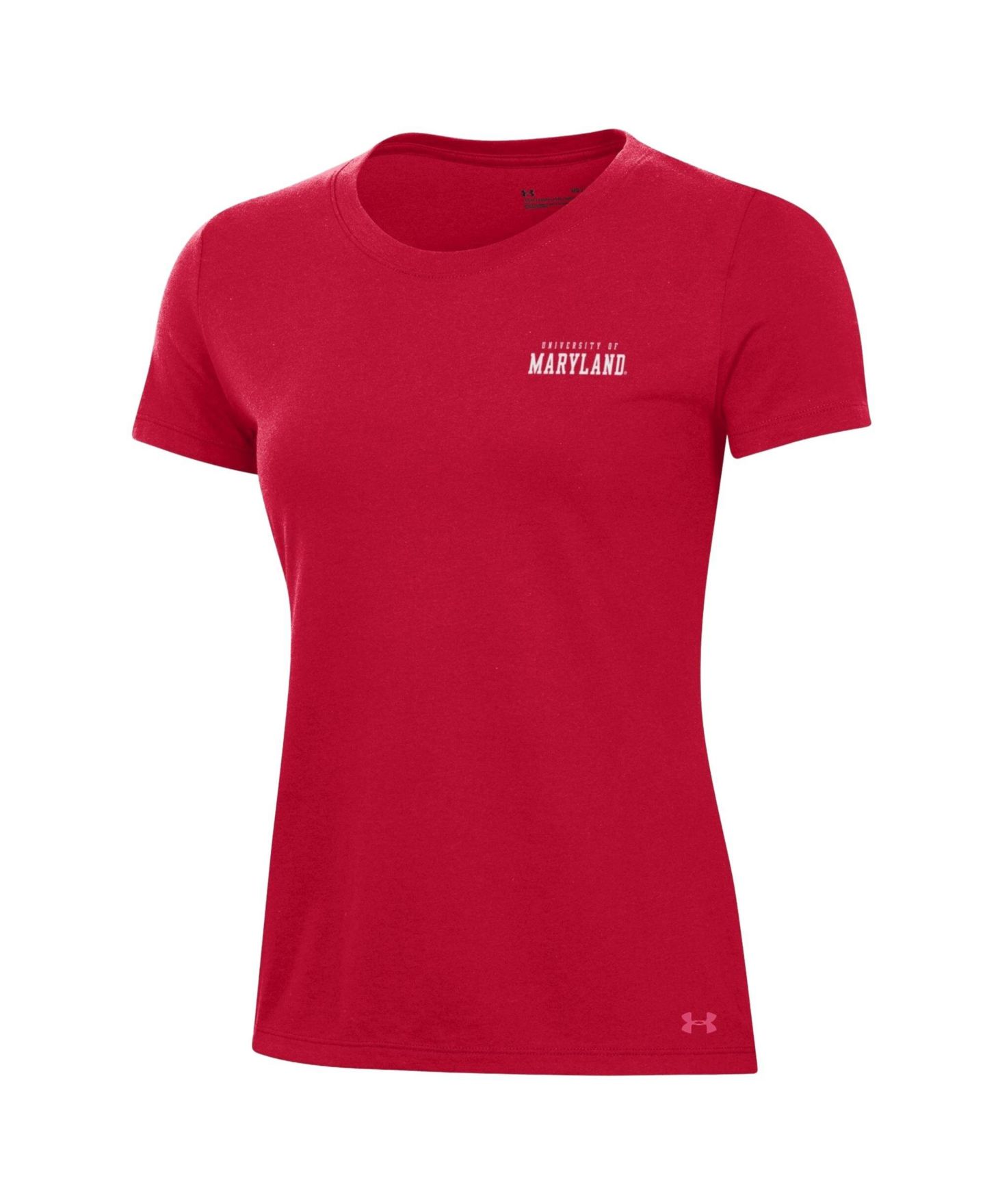 Женская футболка Under Armour Red Maryland Terrapins Performance Cotton — фото 2
