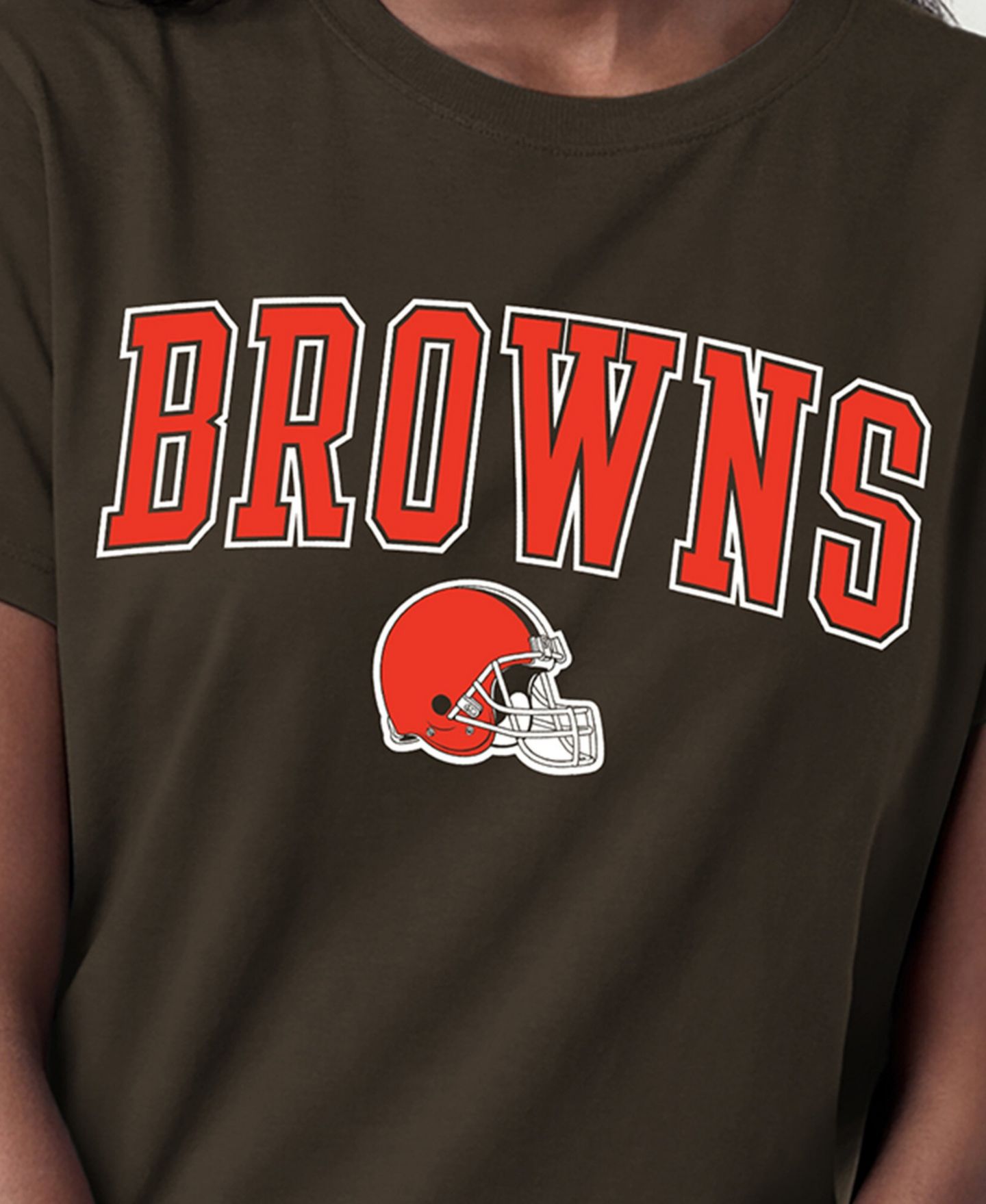 Женская футболка Champion Brown Cleveland Browns Arched Over Logo — фото 5
