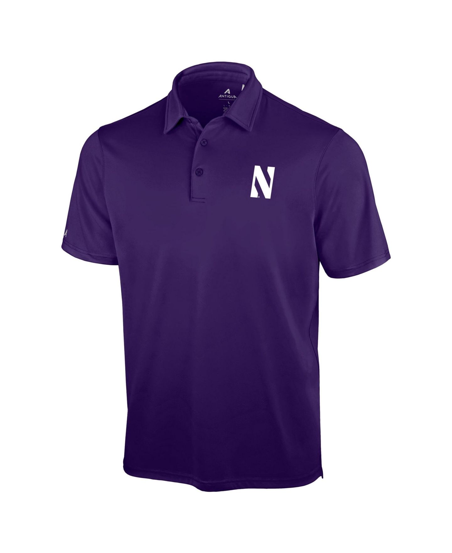 Мужское поло Antigua Purple Northwestern Wildcats Unshakable Solid Polo — фото 2