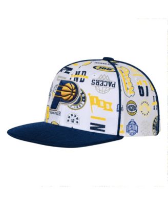 Big Boys' and Girls' White Indiana Pacers Piped Up Snapback Hat
