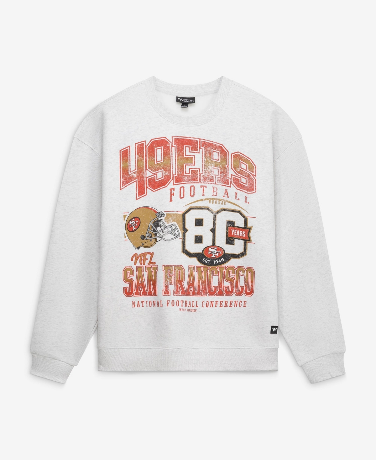 The Wild Collective Men's and Women's San Francisco 49ers Heather Gray Graphic Sweatshirt - Heather Gray