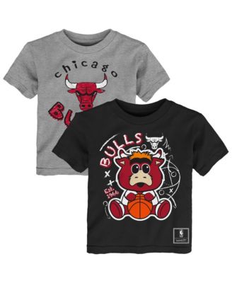 Toddler Black/Heather Gray Chicago Bulls Sketched Up T-Shirt Set, 2-Pack