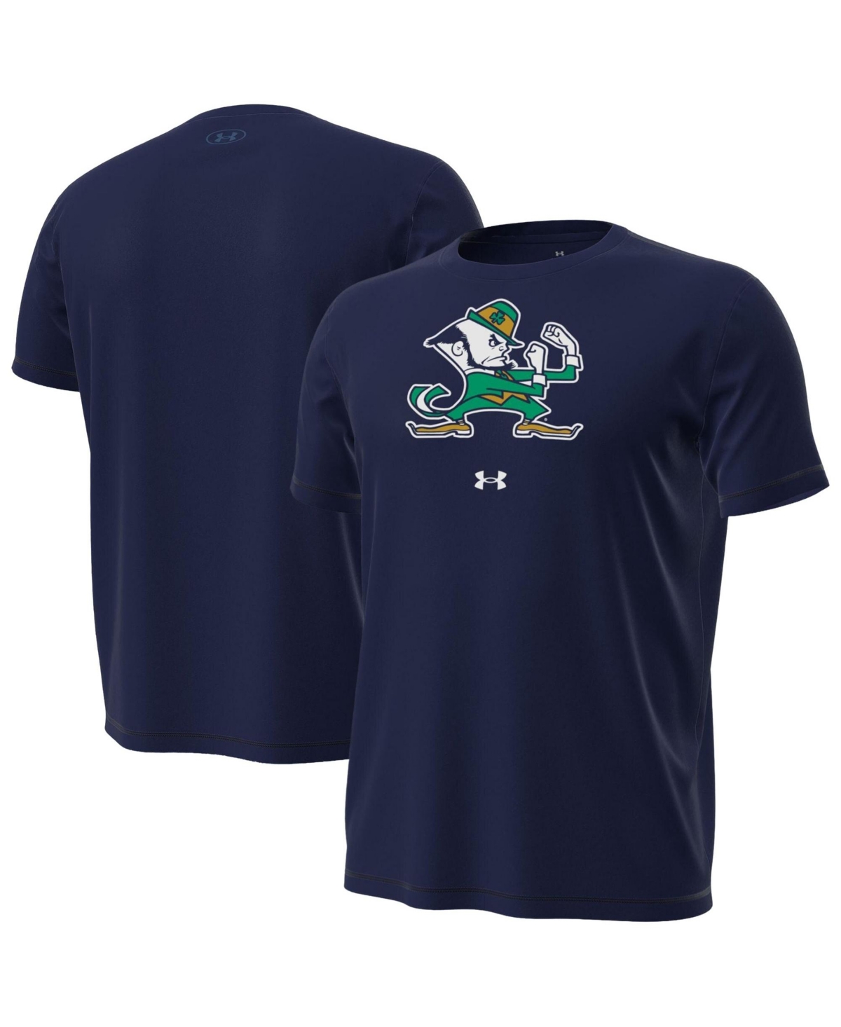 Under Armour Men's Navy Notre Dame Fighting Irish Leprechaun Tech Stretch T-Shirt - Navy