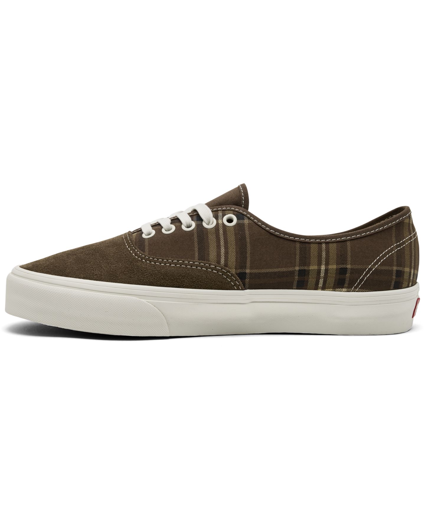 Мужские кроссовки Vans Authentic Plaid Suede Waffle-Rubber, цвет: Винтажный какао — фото 2