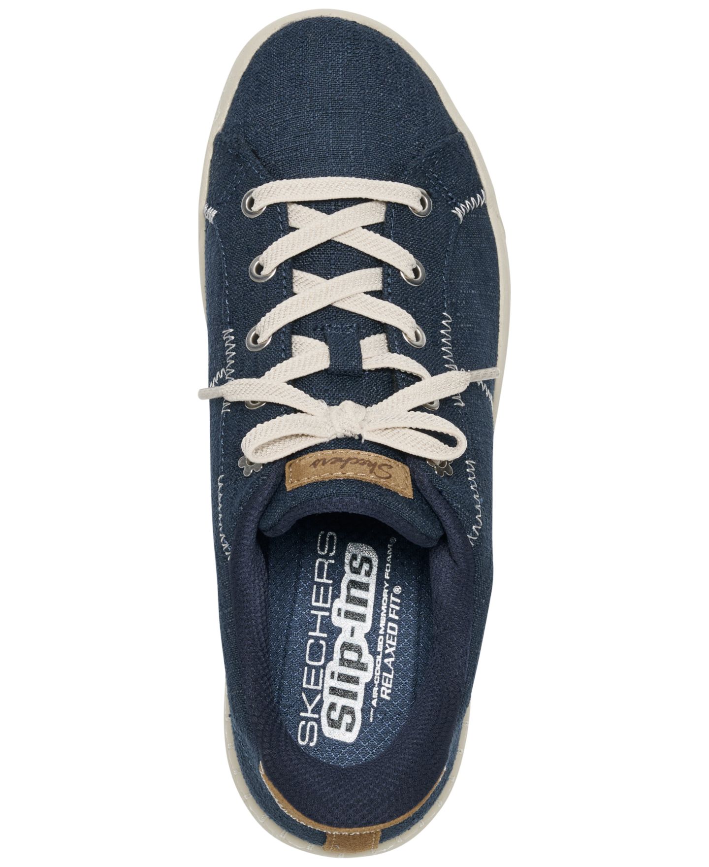 Женские кроссовки Skechers Geneva Slip-On Memory Foam Platform, цвет: Тёмно-синий — фото 5