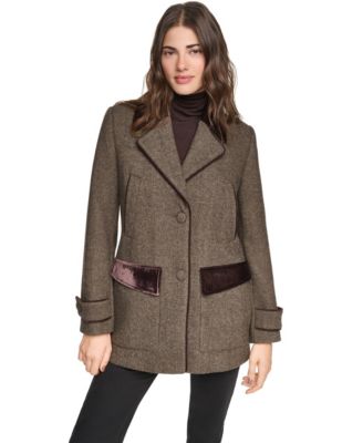Women's Stansbury Herringbone Wool-Blend Blazer Coat