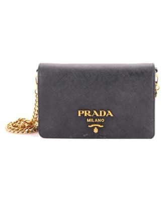 Chain Wallet Crossbody Saffiano Leather