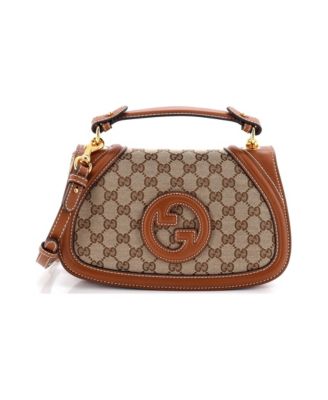 Medium Blondie NM Top Handle Bag GG Coated Canvas with Leather