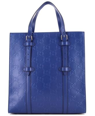 Medium Tote Bag GG Embossed Perforated Leather
