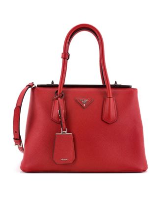 Small Turnlock Cuir Twin Tote Saffiano Leather