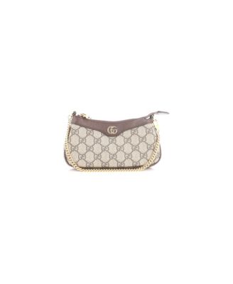 Mini Ophidia Charm Shoulder Bag GG Coated Canvas with Leather