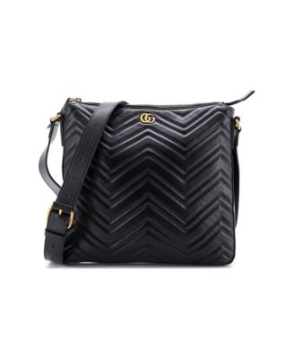 Medium GG Marmont Zip Messenger Bag Matelasse Leather