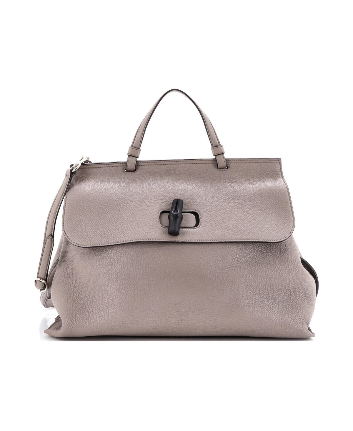 Pre-Owned Gucci Large Bamboo Daily Top Handle Bag Leather - Grey