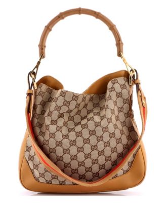 Small Diana Bamboo Shoulder Bag GG Canvas