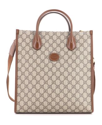 Tall Interlocking G Patch Tote GG Coated Canvas