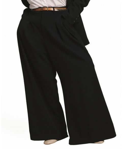Женские брюки Universal Standard Plus Size All Day Palais Wide Leg, цвет: Чёрный