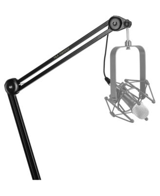 Broadcast Arm Internal Spring System with Integrated 10' XLR Cable Microphone Boom Arm, Supports Up to 5 lb.