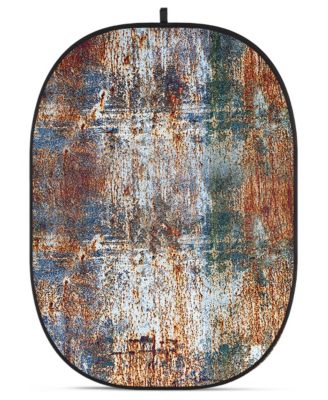CBA-WR0004 Collapsible Textured Fabric Backdrop, 5' x 6.5', Rusty Wall