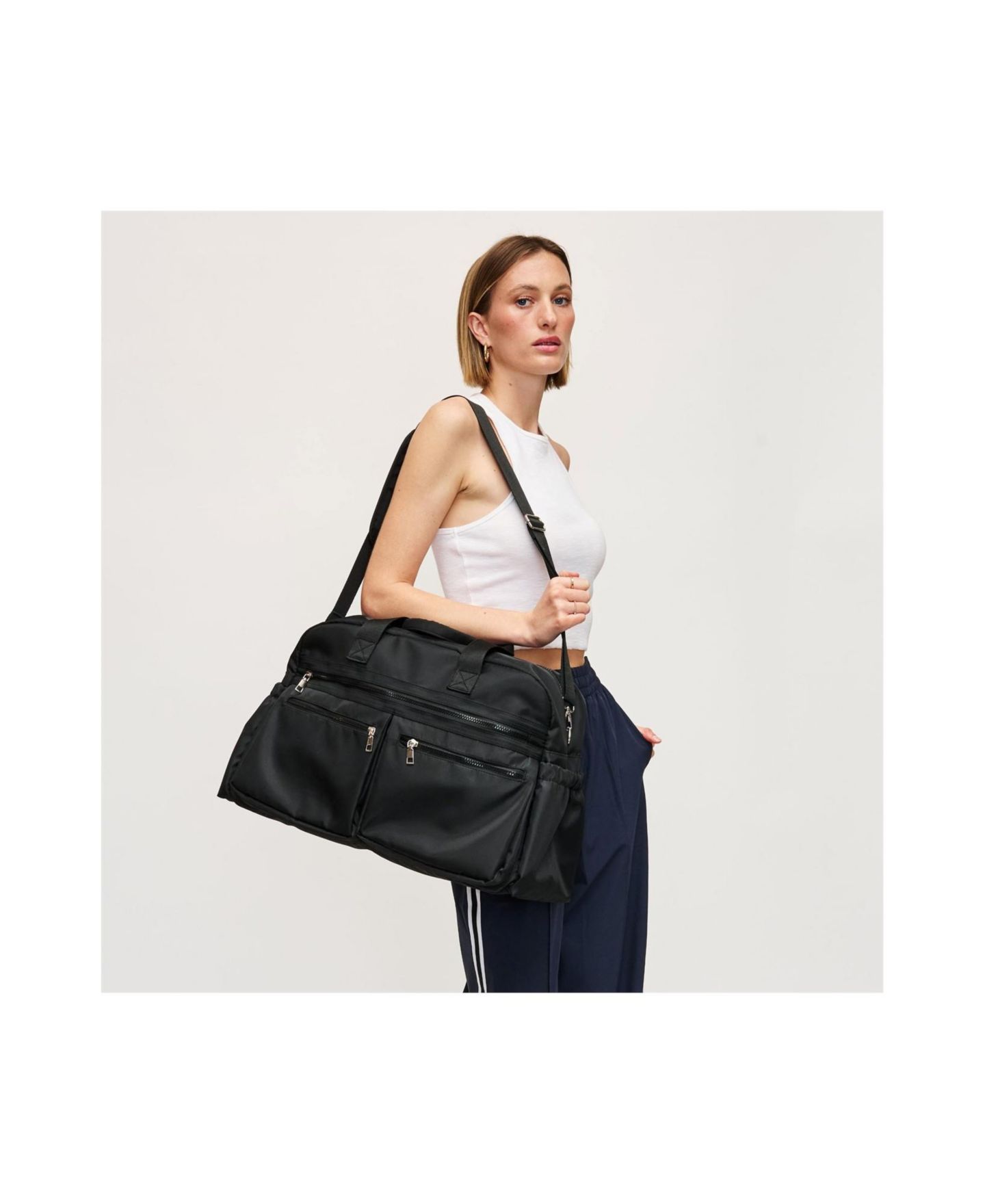 Женская сумка Urban Expressions Navigator Trolley Sleeve Adjustable Strap Weekender, цвет: Чёрный — фото 5