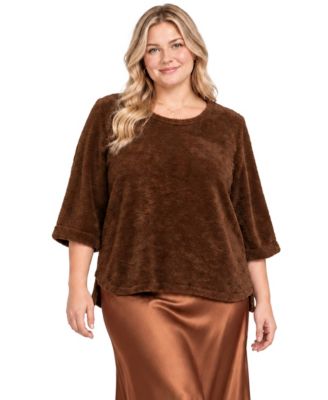 Plus Size Cozy Rib Crew Neck Top