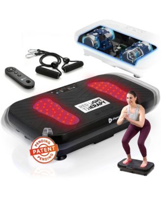 Vibration Plate Exercise Machine with Light Therapy Low Impact Vibration Platform Machine and Resistance Bands