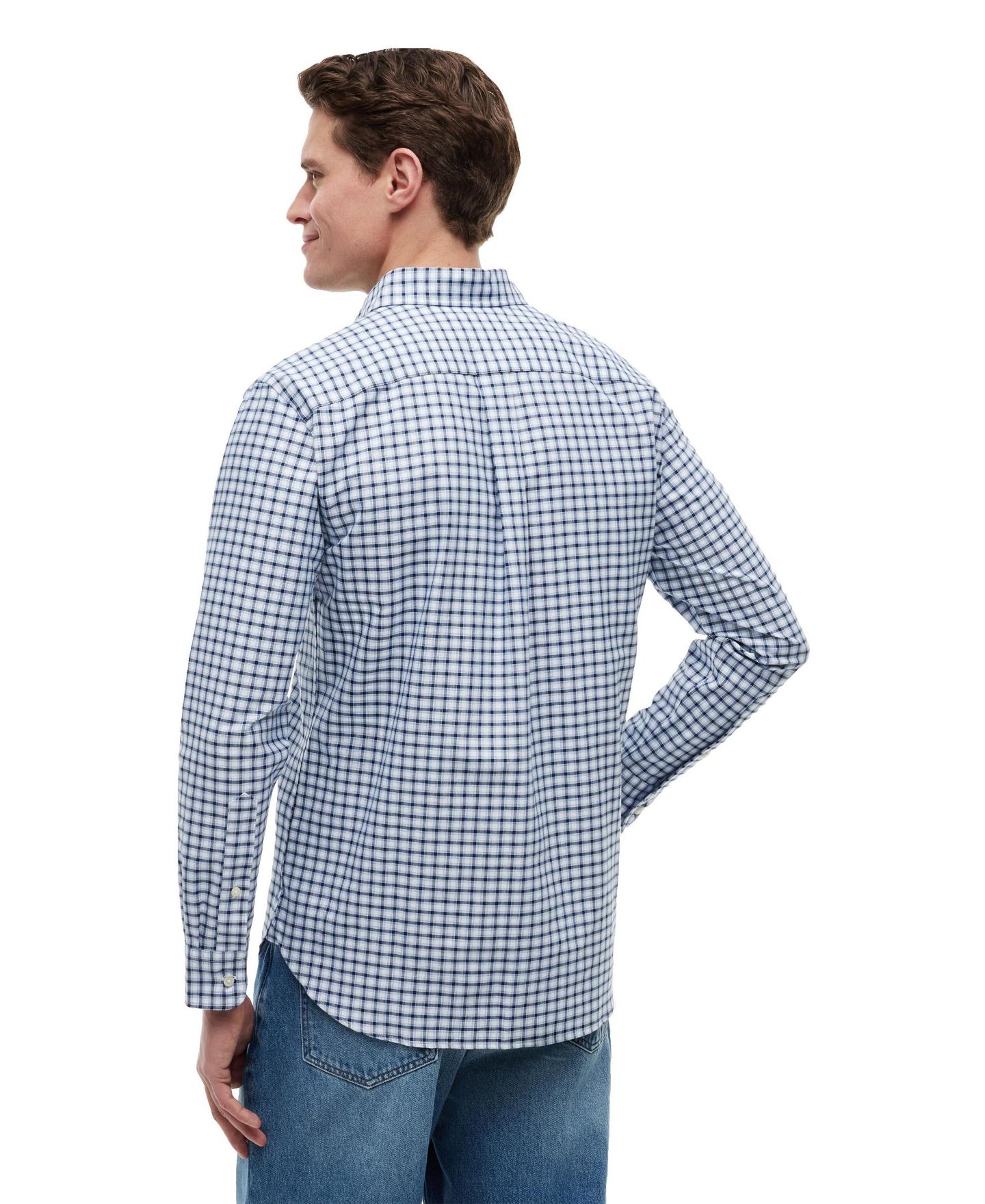 Мужская рубашка Tommy Hilfiger Heritage Oxford Small Check, цвет: Синий / Клетчатый — фото 4