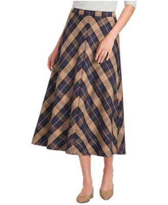 Women's Brushed Flannel Midi Skirt