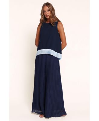 Women's Karleen High-Rise Wide-Leg Pleated Top and Pants, 2-Piece Set