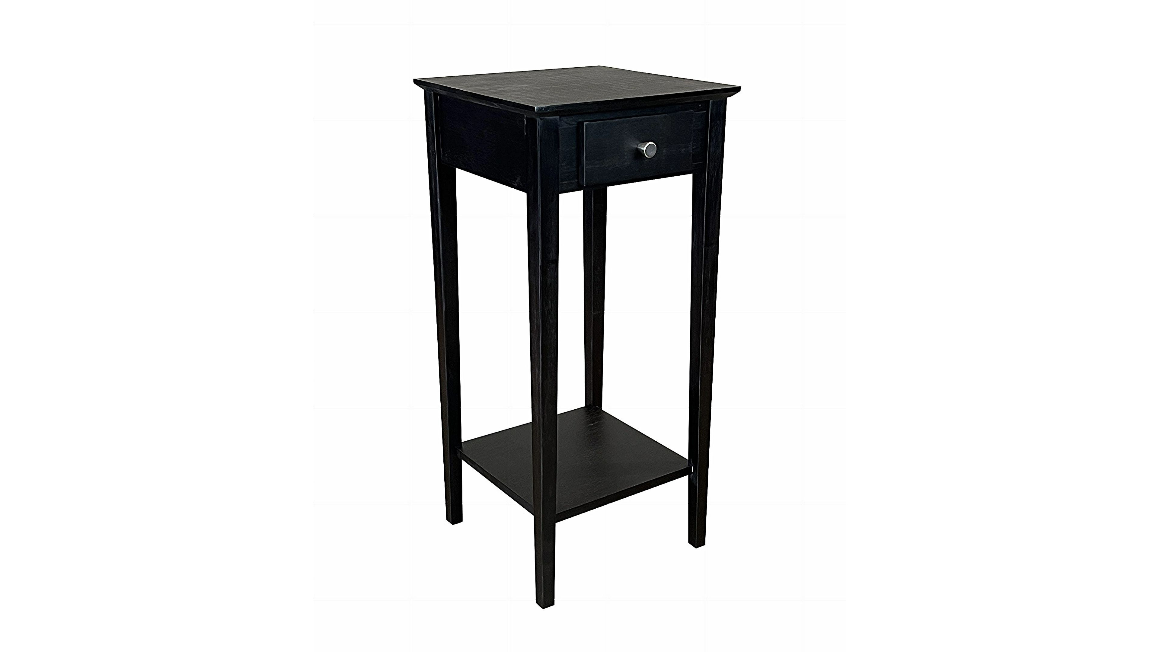 Fairway Avenue Home 27" Tall Wood Plant Stand Telephone Table with Shelf