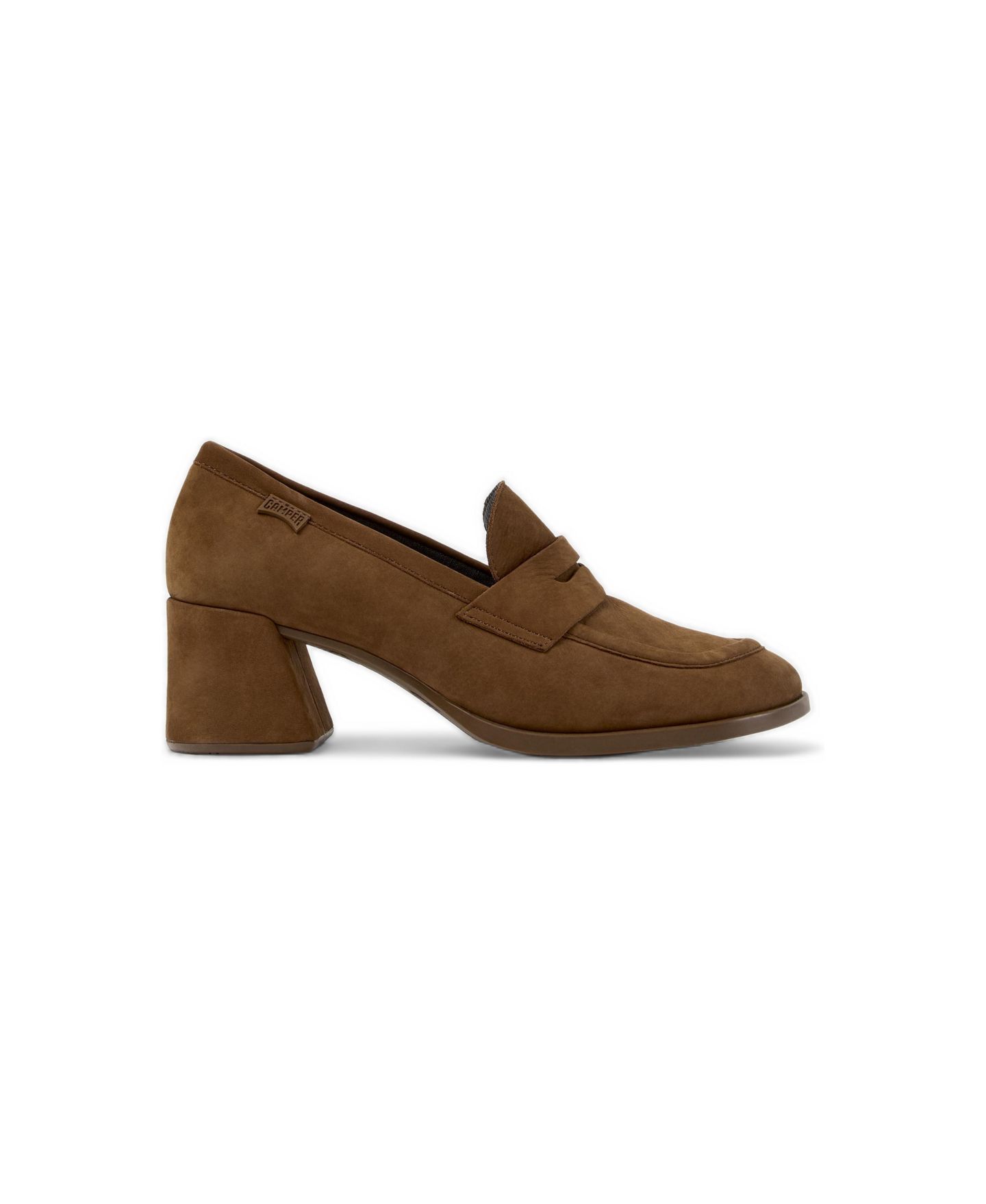 Женские туфли Camper Kora Nubuck Block-Heel Square-Toe, цвет: Коричневый — фото 2
