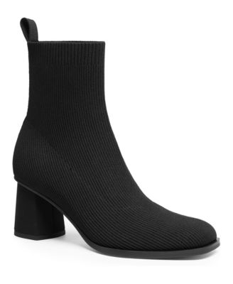 Lerna Square Toe Block Heel Boots