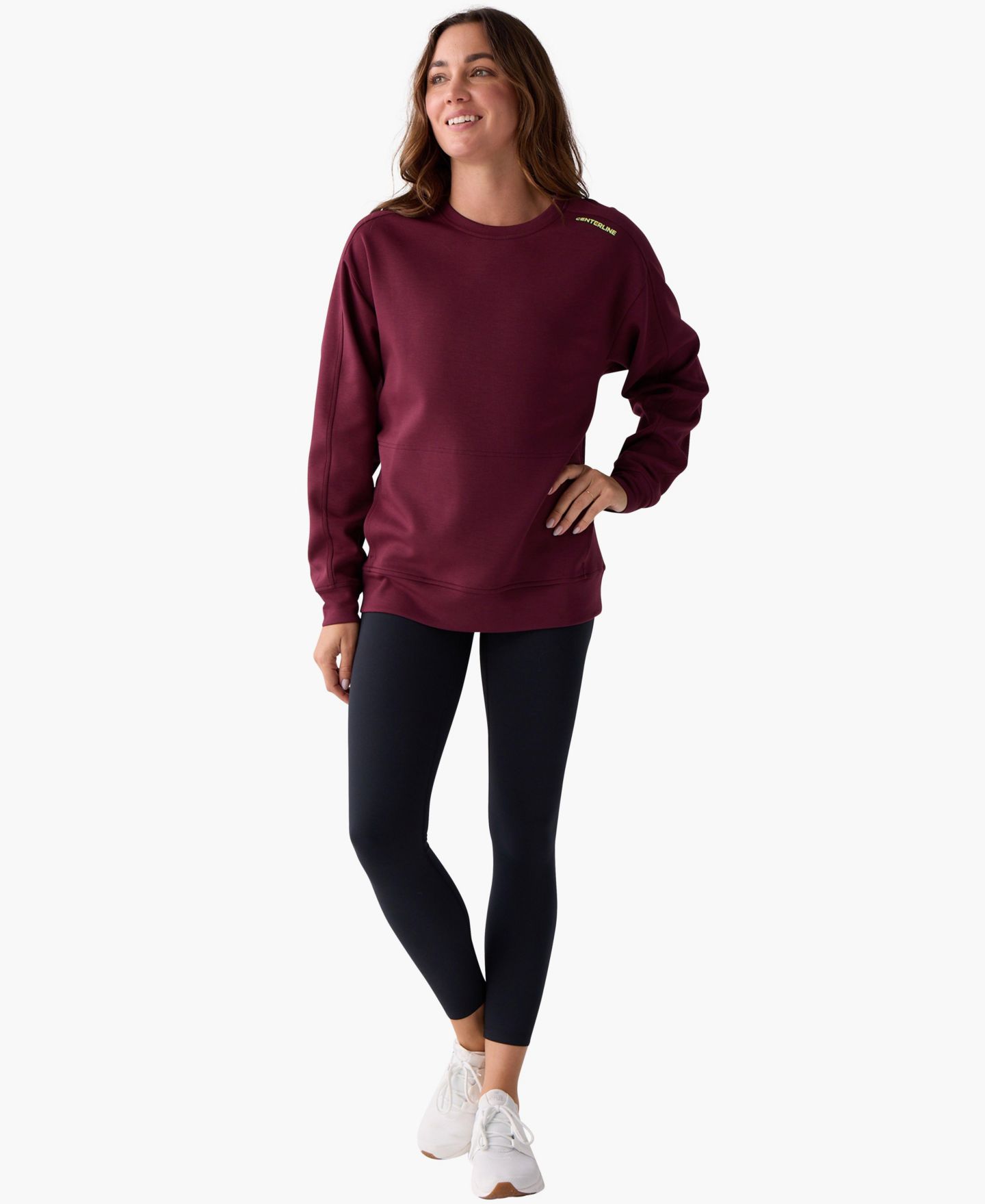 Женская толстовка Centerline Athletics Après Long-Sleeve Crewneck, цвет: Dark Currant — фото 3
