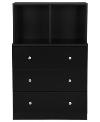 3-Drawer Dresser with 2 Open Cubbies and Anti-Tip Kit