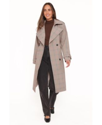 Women's Billy Double-Breasted Mid-Length Unlined Trench Coat